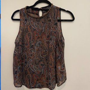 ASTR Patterned Tank with Beaded Neck